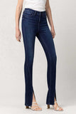 High Rise Slim Straight W/Slit