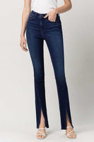 High Rise Slim Straight W/Slit