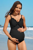 Ruch Floral Maternity Swimsuit Pregnancy Swimwear