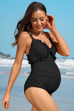 Ruch Floral Maternity Swimsuit Pregnancy Swimwear