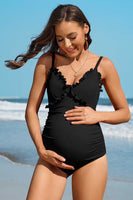 Ruch Floral Maternity Swimsuit Pregnancy Swimwear