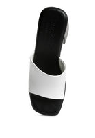 Scandal Slip On Block Heel Sandals