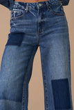 RELAXED WIDE LEG PATCHWORK JEANS