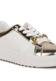 Nemo Contrasting Metallic Faux Leather Sneakers