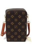 Monogrammed Crossbody Bag Cell Phone Purse