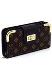 CM Monogram Turn Lock Crossbody Wallet