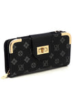 CM Monogram Turn Lock Crossbody Wallet