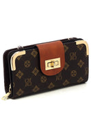 CM Monogram Turn Lock Crossbody Wallet