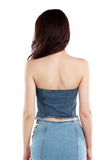 Lace Up Denim Corset Top