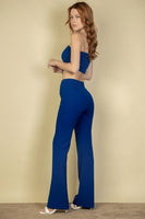 Strapless Corset Top & Flare Pants Set