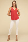 V Neck Sleeveless Cami Top