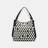 Nicole Lee USA Contrast Polka Dot Handbag