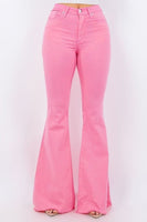 Bell Bottom Jean in Pink - Inseam 30"