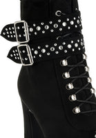 Punk Nomad Harness Detail Lace Up Boots