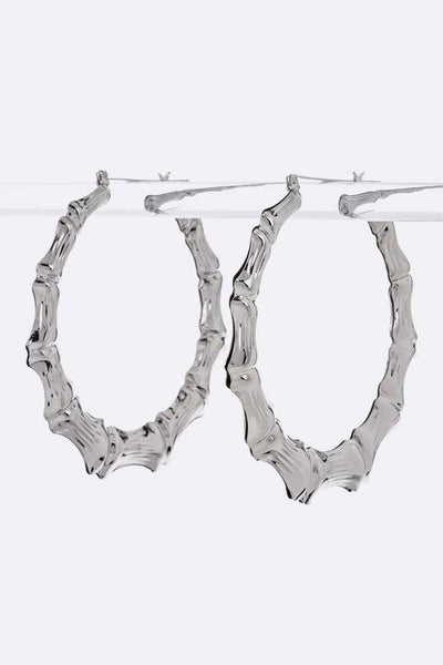 80MM Large Bamboo Hoop Earrings