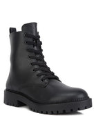 Forter Faux Leather Lace Up Boots