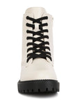 Forter Faux Leather Lace Up Boots