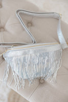 Metallic Removable Fringe Western Style Hip Bag