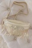 Metallic Removable Fringe Western Style Hip Bag