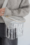 Metallic Removable Fringe Western Style Hip Bag