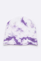 Cotton Tie Dyed Soft Knit Roll Edge Beanie