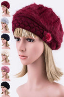 Solid Color Fashion Beret Set