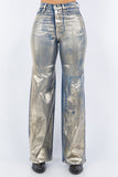 Wide Leg Jean with Foil Detail