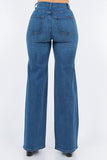 Wide Leg Jean with Foil Detail