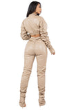 SEXY PU LEATHER 2PC PANTS SET