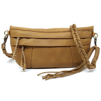 Braided Tassel Strap Crossbody Bag