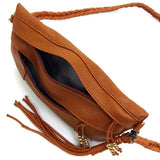 Braided Tassel Strap Crossbody Bag