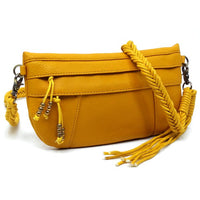 Braided Tassel Strap Crossbody Bag