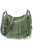 Fringe Hobo Crossbody Bag