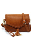 Fashion Tassel Flap Envelope Clutch Crossbody Bag