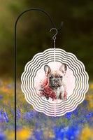 Valentine's Day Frenchie Garden Wind Spinner