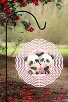 Valentine's Day I Love You Pandas Wind Spinner