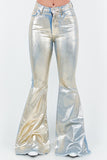 Bell Bottom Jean in Gold Foil