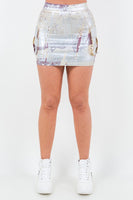 Cargo Camo Foil Skirt