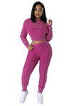 WOMEN FASHION 2PCS SWEATER PANTS SET