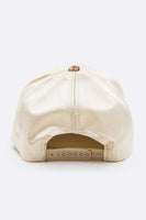 Glitter Brim Satin Cap