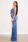 Pearl High-Rise Wide Leg Cargo Jeans