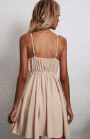 V-neck front bow dress