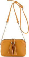 Tassel Small Crossbody Bag with Chain Strap