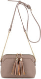 Tassel Small Crossbody Bag with Chain Strap