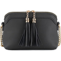 Tassel Small Crossbody Bag with Chain Strap