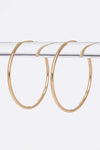 45 MM Stainless Steel Polished Hoop Earrings