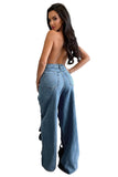 WOMEN FASHION STYLE DENIM PANTS