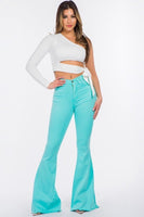 Bell Bottom Jean in Turquoise