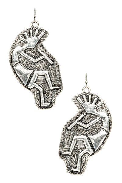 Native Folk Dancer 2 Tone Earrings