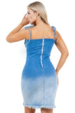 WOMEN FASHION DENIM MINI DRESS